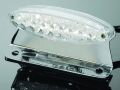 Koncové moto svetlo Highway Hawk MINI s LED, držiak ŠPZ, E-mark, chróm (1ks) 68-0601