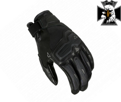 Pánské kožené motocyklové rukavice Macna Haros - čierne 