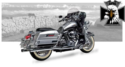 Výfukový systém 3" T-Rex pre Harley-Davidson Touring Models (1995-06) čierna keramika