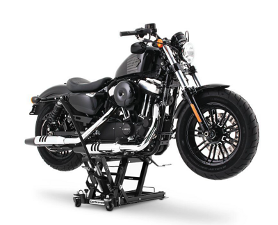 Hydraulický zdvihák / stojan na ťažké motocykle a štvorkolky - 680kg - čierny