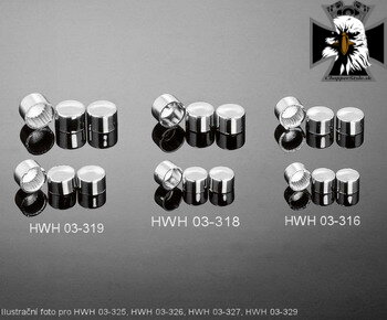 Highway Hawk Čiapočka na šesťhran M6 (kľúč 10mm), chróm (10ks) 03-326