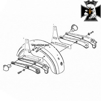 Montážna sada pre HARLEY DAVIDSON, chróm 527-1040A