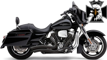 Kompletný výfukový systém - SPEEDSTER SHORT SWEPT BLACK - FLHTC - Electra Glide Classic (11-13) / 6230B