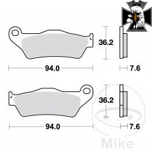 Brzdové doštičky Sinter SV TRW Alternative: 7320526 pre Yamaha XVS 1300 Midnight Star 2007-2016