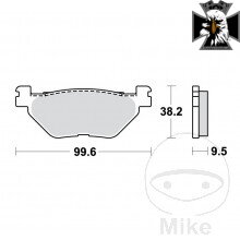 TRW - Sinter SH zadné brzdové platničky pre Yamaha Midnight Star XVS 950 2009-2015