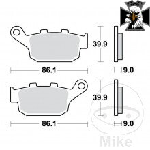 Brzdové doštičky Sinter SH TRW Alternative: 7323223 pre Honda CMX 500