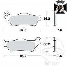 Brzdové doštičky Sinter SH TRW Alternative: 7320526 pre Yamaha XVS 1300 Midnight Star 2007-2016