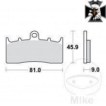 Brzdové doštičky Sinter SRT TRW Lucas Alternative: 7321534 pre Yamaha XVS 1300 Midnight Star 2007-2016