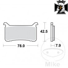 Brzdové doštičky Sinter SRT TRW Lucas siehe 7870177 05/24 Honda CMX 1100 Rebel 2021-2024