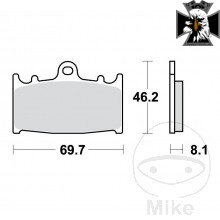 Brzdové doštičky Sinter SV TRW Alternative: 7328677 pre Kawasaki Vulcan 2000 2004-2010 pre Kawasaki Vulcan 2000 2004-2010