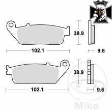 Brzdové doštičky Sinter SV TRW Alternative: 7377040 pre Honda Shadow VT1100 C2 ACE SC32 1995-2000