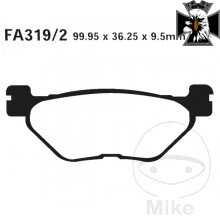 EBC.- Standard zadné brzdové platničky pre Yamaha Midnight Star XVS 950 2009-2015