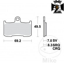 Brzdové doštičky Standard TRW Alternative: 7324304 pre Suzuki Intruder VL800 2001-2009