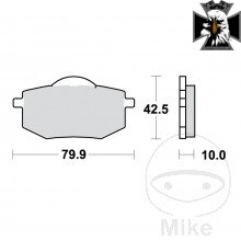 Brzdové doštičky Standard TRW Alternative: 7372337 Náhradné diely pre Yamaha Virago XV535 1988-2000