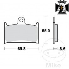 Brzdové doštičky Standard TRW Alternative: 7372402 pre Triumph Rocket 2300 2004-2016