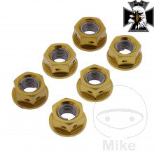 Matica Rozeta sada JMP BOLT M10 x 1.25 mm Alu Racing gold pre Yamaha MT09 / FZ09 RN29 2013-2016 