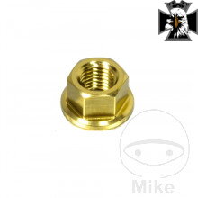 Matka reťazového kolieska M10 x 1.25 mm nerez V4A zlatý pre Yamaha MT09 / FZ09 RN29 2013-2016 