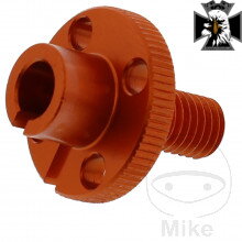 Nastavovacia skrutka lanka M10 Alu oranžová pre Yamaha MT09 / FZ09 RN29 2013-2016 