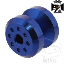 Rolňa do kyvnej vidlice 1 kus JMP BOLT M6 Alu blau pre Yamaha MT09 / FZ09 RN29 2013-2016 