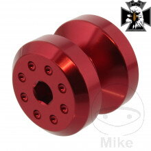 Rolňa do kyvnej vidlice 1 kus JMP BOLT M6 Alu rot pre Yamaha MT09 / FZ09 RN29 2013-2016 