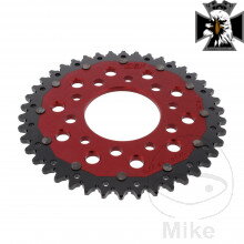 Rozeta DUA 42Z pre reťaz 525 červená ZF vnútorný priemer 080 rozstup dier 110 pre Honda Shadow VT600 1988-2000 