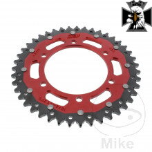 Rozeta DUA 43Z pre reťaz 525 červená ZF vnútorný priemer 110 rozstup dier 130 pre Yamaha MT09 / FZ09 RN29 2013-2016 