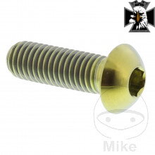 Skrutka brzdového kotúča JMP Bolt M8X1.25 mm 25 mm Titan zlatá farba pre Yamaha XVS 1300 Midnight Star 2007-2016