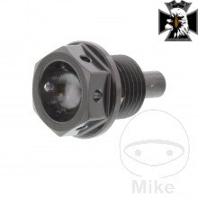 Skrutka výpusť oleja MAG JMP BO M14X1.25MM 12MM TI čierna pre Suzuki VL1500 Intruder 1998-2012