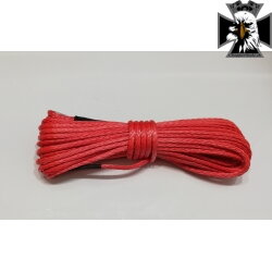 Syntetické lano na navijak 5mm 15m červené
