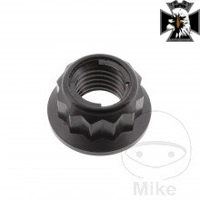 Viazacia matka M10 x 1.25 mm Titan čierny pre Yamaha MT09 / FZ09 RN29 2013-2016 