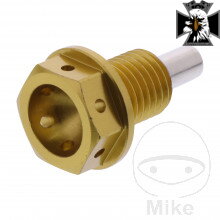 Výpustná skrutka s magnetom M12X1.50 mm 15 mm Alu Racing zlatá  pre Honda GoldWing GL1800 2018-2024