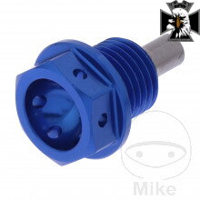 Výpustná skrutka s magnetom M14X1.50 mm 12 mm Alu Racing modrý  XVZ 1300 Royal Star