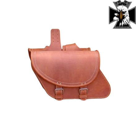 Hladké kožené bočné kufre / brašne na chopper (S91O)