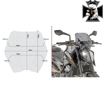 GIVI PLEXI KTM DUKE 790 (18-20)/890 (21-23) A7708