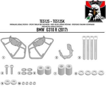 GIVI BOČNÉ NOSIČE BMW G 310 R TE5125