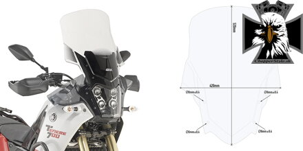 GIVI TURISTICKÝ PLEXI YAMAHA T7 TÉNÉRÉ 700 (19-20) D2145ST