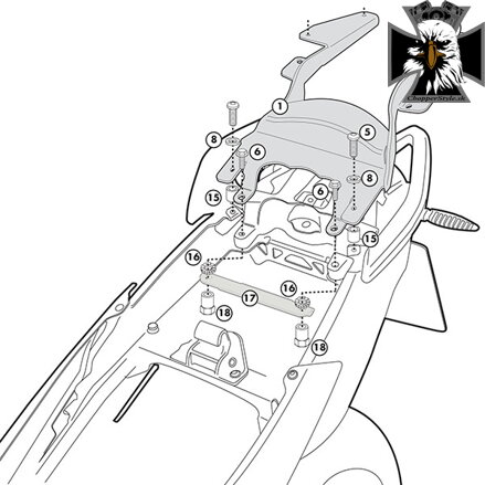 GIVI DRŽIAK KUFRA BMW R 1200 R SR5100M