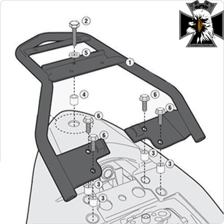 GIVI DRŽIAK KUFRA SUZUKI INAZUMA 250 (12-16) SR3103