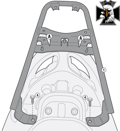 GIVI DRŽIAK KUFRA YAMAHA D'ELIGHT/MBK FLIPPER 114 SR2114