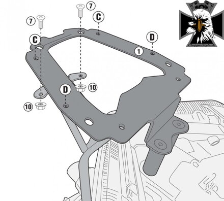 GIVI DRŽIAK KUFRA YAMAHA X-MAX 400 (18-20) SR2138