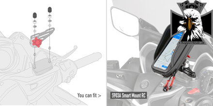 GIVI KIT NA MONTÁŽ DRŽIAKU NAVI, SMARTPHONU HONDA CRF 1100 L AFRICA TWIN/MOTO GUZZI 02VKIT