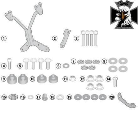 GIVI KIT NA MONTÁŽ PLEXI A800N A5115A