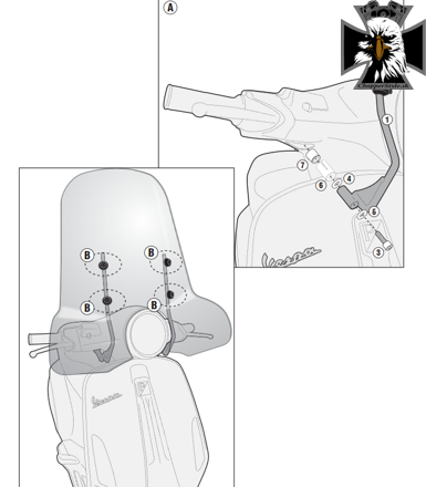 GIVI MONTÁŽNA SADA NA PLEXI 5608A/5610A A5608A