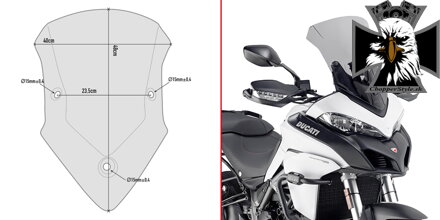 GIVI PLEXI DUCATI MULTISTRADA 950/S/1200/1260/ENDURO 1260 D7406S