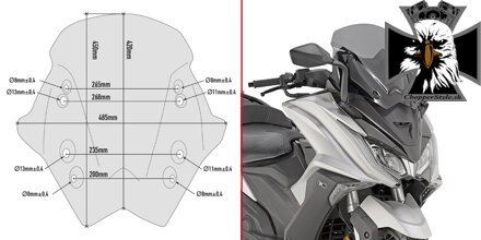 GIVI PLEXI KYMCO AK 550 D6110S