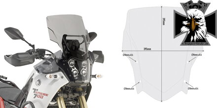 GIVI PLEXI PRE YAMAHA T7 TÉNÉŔÉ 700 D2145S