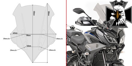 GIVI PLEXI ŠTÍT YAMAHA TRACER 900/TRACER 900 GT (18-20) D2139S