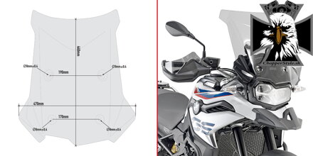 GIVI PLEXI ŠTÍT ZATMAVENÝ BMW F 750 GS/F 850 GS (18-21) D5127S