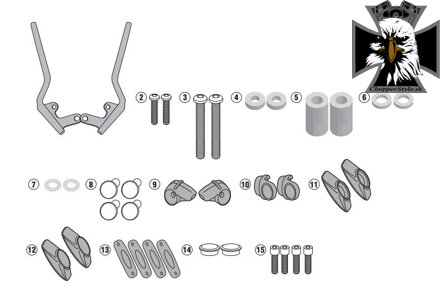 GIVI SADA NA MONTÁŽ PLEXI BMW R1200 R (15-18) A5117A