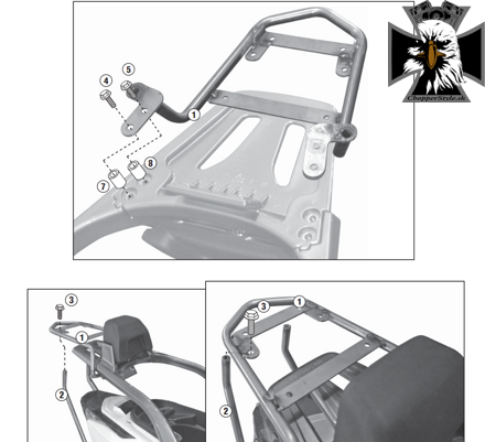 GIVI ZADNÝ NOSIČ KYMCO G-DINK 125/300 SR6101